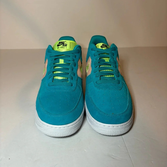 NIKE AIR FORCE 1 '07 LV8 ORACLE AQUA GHOST GREEN MEN’S SIZE 11.5 CK4383-300 - Picture 6 of 9